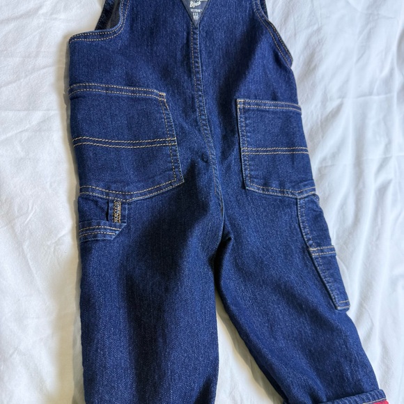 OshKosh B'gosh Dark Blue Overalls with Red Accents - Picture 8 of 10